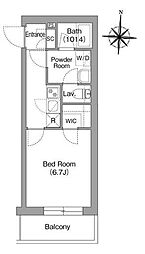 墨田区亀沢2丁目マンション 1SKの間取図画像