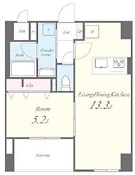 GRACEKRASAKUSA 1LDKの間取図画像