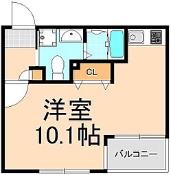 プライムステージ・オオシマ ワンルームの間取図画像