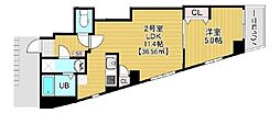 Brun Court Minamisenju 1LDKの間取図画像