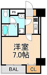 スカイコートヌーベル入谷2 1Kの間取図画像