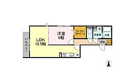 CASAVERT今戸 1LDKの間取図画像