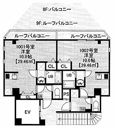 ソラトワーヌ ワンルームの間取図画像