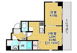 ソリニア日暮里 1LDKの間取図画像