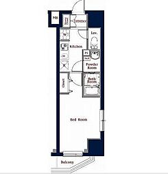 N-stageUeno 1Kの間取図画像