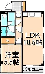 シントミプラザ稲荷町 1LDKの間取図画像