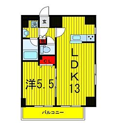 ジェノヴィア浅草3グリーンヴェール 1LDKの間取図画像