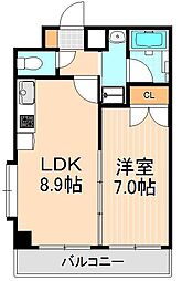 レジデンス上野 1LDKの間取図画像