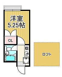 スカイピア墨田A 1Kの間取図画像