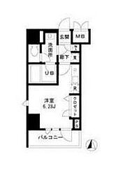 モンパレ入谷 ワンルームの間取図画像