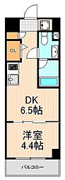 エルフォルテ東京EAST 1DKの間取図画像