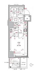 クレイシア・ヴァースクレイシアIDZ浅草 1Kの間取図画像