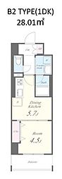 ROOTs Ryogoku-Tokyo ～ルーツリョウゴクト 1DKの間取図画像