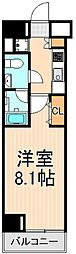 グランスタイル浅草 1Kの間取図画像