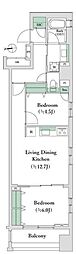 ダイナシティ浅草 1LDKの間取図画像