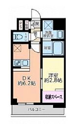 ドゥーエ浅草橋2 1DKの間取図画像