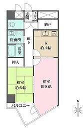 コーポリヴァーストン 2SDKの間取図画像