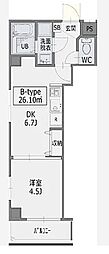D'Lumiere東日暮里 1DKの間取図画像