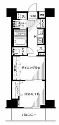 日神デュオステージ浅草三筋 1DKの間取図画像
