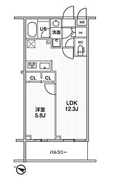 LIME RESIDENCE HIKIFUNE 1LDKの間取図画像