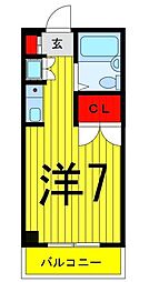 ホワイトシティ ワンルームの間取図画像