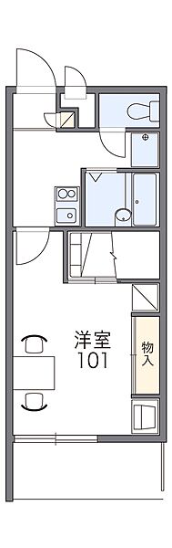 レオパレスIMABARI中央 106｜愛媛県今治市末広町3丁目(賃貸アパート1K・1階・23.18㎡)の写真 その3