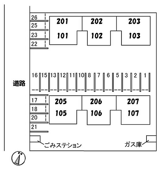 フォーレスノマA棟 103｜愛媛県今治市高地町1丁目(賃貸アパート3DK・1階・54.34㎡)の写真 その2