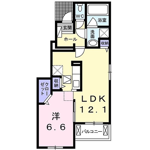 アラモードヴィラIIC 101｜愛媛県今治市本町6丁目(賃貸アパート1LDK・1階・45.84㎡)の写真 その3