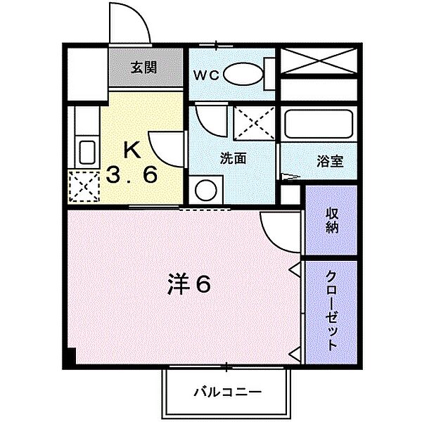 イーストバード 105｜愛媛県今治市東鳥生町3丁目(賃貸アパート1K・1階・27.16㎡)の写真 その3