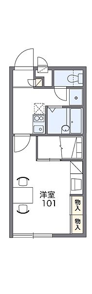 レオパレスリバーサイド小泉 207｜愛媛県今治市小泉5丁目(賃貸アパート1K・2階・23.18㎡)の写真 その3