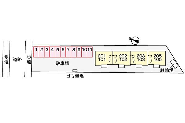 メゾンドセレニティ 105｜愛媛県西条市喜多川(賃貸アパート1LDK・1階・50.42㎡)の写真 その2