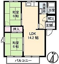 ガーデンハイツD棟 208 ｜ 愛媛県西条市大町866-3（賃貸アパート2LDK・2階・54.81㎡） その2