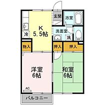 メゾンソレイユ 202 ｜ 愛媛県今治市波方町樋口1473-1（賃貸アパート2K・2階・40.08㎡） その2