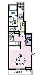 ラブリーB ワンルームの間取図画像