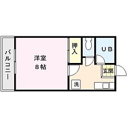 コーポ日浅5 1Kの間取図画像