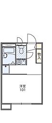 レオパレスレティエール 1Kの間取図画像