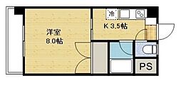ドムス土居田 1Kの間取図画像