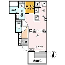 ビバーチェ城東 ワンルームの間取図画像