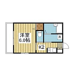 セジュール・シマ 1Kの間取図画像