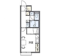 レオパレス川之江中央 1Kの間取図画像