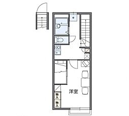 レオパレスパルTKパート2 1Kの間取図画像