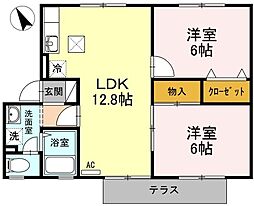 SoniaB 2LDKの間取図画像