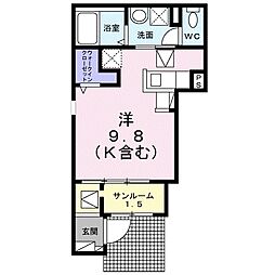 ブライト・レジデンス II 1LDKの間取図画像