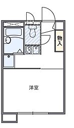 レオパレスヴェルドミール 1Kの間取図画像