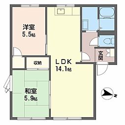 ガーデンハイツA 2LDKの間取図画像