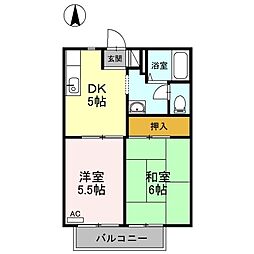 リッツハウス古川 ワンルームの間取図画像