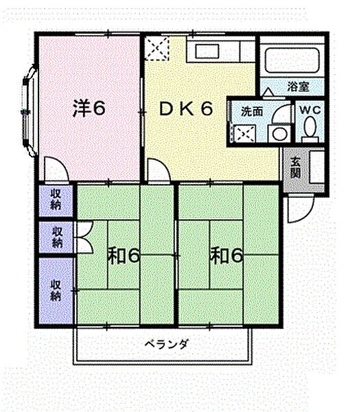 シティハイツ今村C 101｜愛媛県松山市古川北1丁目(賃貸アパート3DK・1階・54.51㎡)の写真 その3