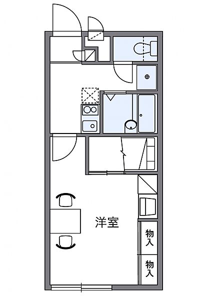 レオパレスとねりこ1 103｜愛媛県松山市今在家2丁目(賃貸アパート1K・1階・23.18㎡)の写真 その3