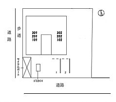 サンレガーロ 202 ｜ 愛媛県松山市束本1丁目5-2（賃貸マンション1LDK・2階・47.60㎡） その3