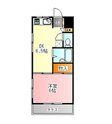 パーク・ハウス 1DKの間取図画像
